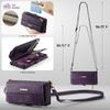 For iPhone/Samsung RFID Blocking Multilayer Wallet Phone Case Purse with 9 Card Slots+Zipper Pocket+Coin Sack Detachable Crossbody Strap + Wrist Strap