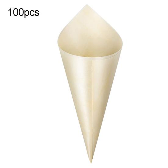 100 Stück Dessertkegel in Lebensmittelqualität, Einweg, auslaufsicher, hitzebeständig, BPA-frei, Charcuterie-Kegel, kleine Dessertkegel, Küchenbedarf