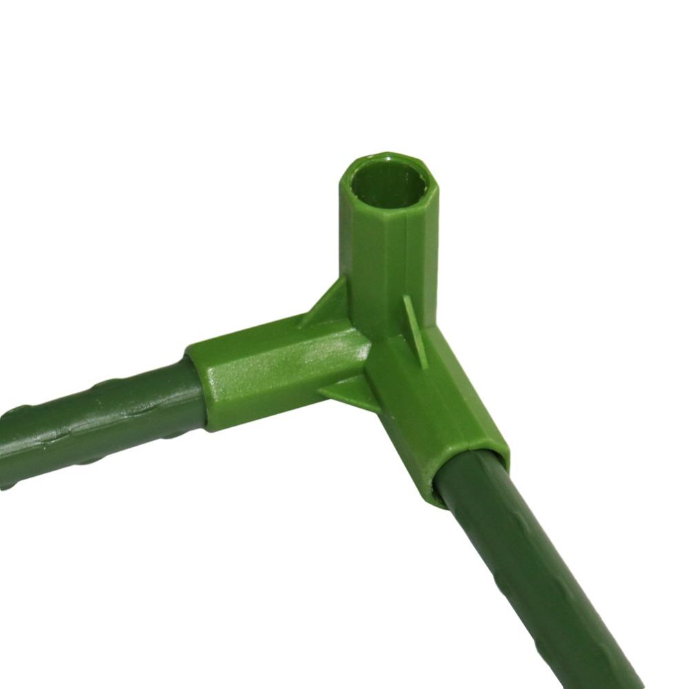 10Pcs 11mm Inner Diameter Gardening Plant Stakes Plastic Edging Corner Connection Accessories Greenhouse Plant Frame Connectors