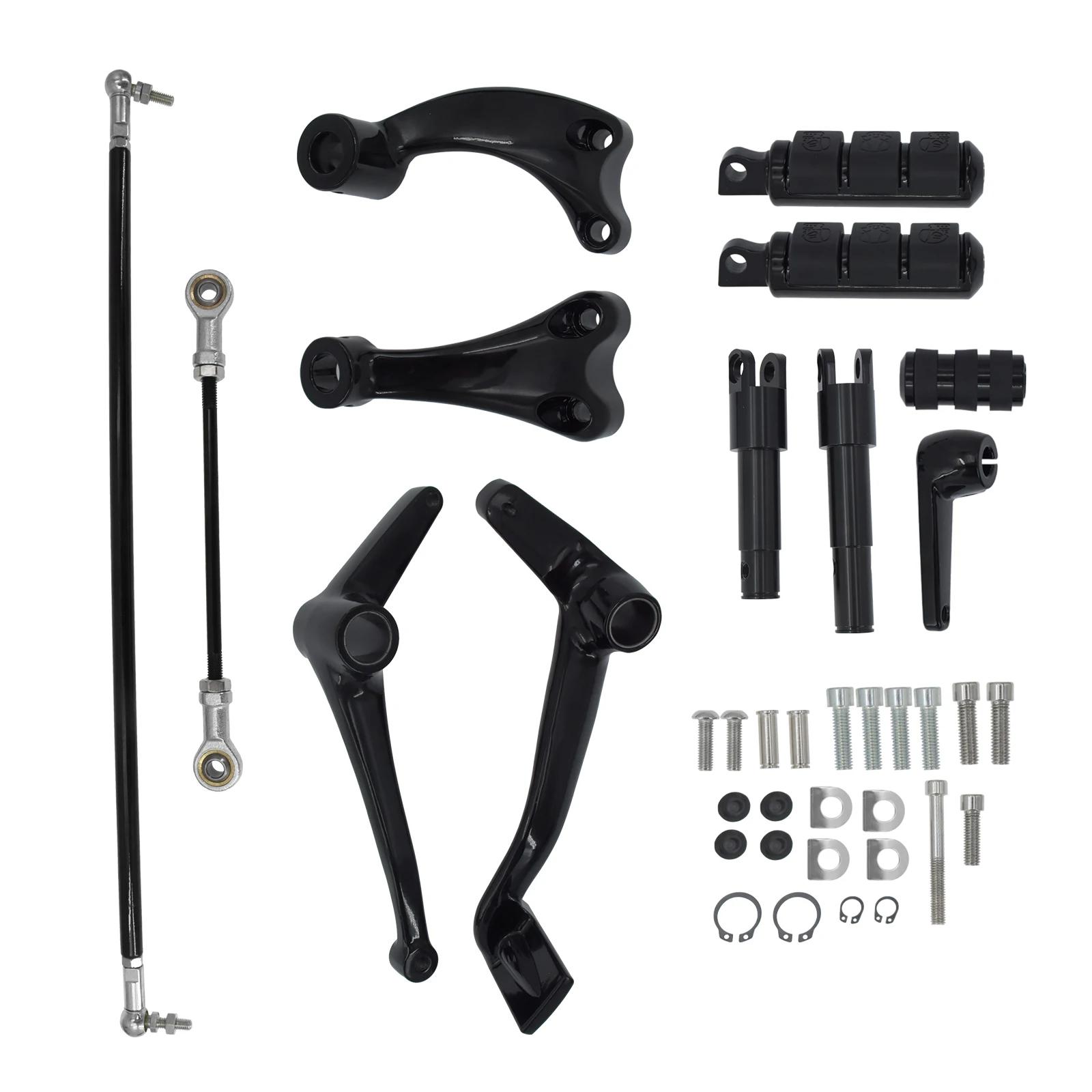 

Motorcycle Forward Controls Complete Kit Black Foot Pegs Levers Linkages Set For Harley Sportster XL 48 883 1200 Iron 2004-2022 Black 2004-2013