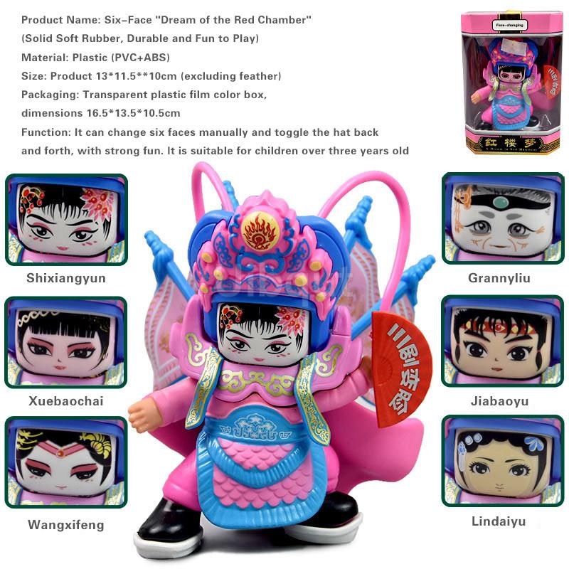 Doll ornament Masked Doll Sushi Tourist souvenirs children's gift Chinese traditional doll Face-changing in Sichuan Opera