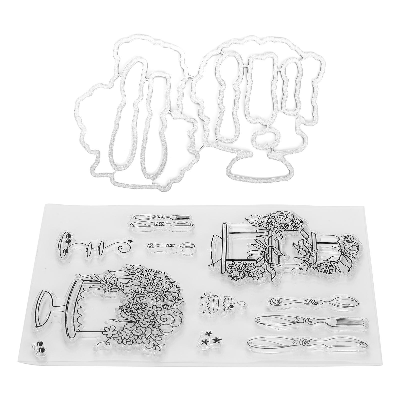 

Transparent Stamp TPR Embossed Scrapbook Tableware Pattern Decoration with Knife Mold