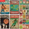 Soccer Metal Sign Vintage Plaque Tin Sign Wall Decor For Home Bar Pub Club Plate Crafts Art Poster Gift Sport Tennis Poster