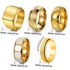 Modisches Titanium-Edelstahl-Ringset für Herren - Mehrere Stile und personalisiertes Design