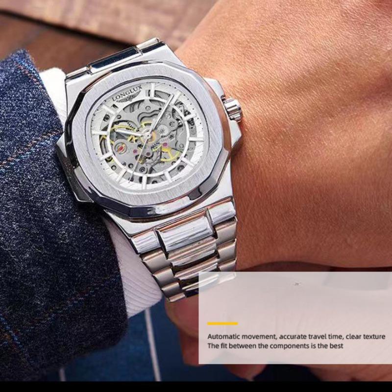 LONGLUX Nautilus Men's Watch Automatic Business Wristwatch Trendy Fashion Luminous Watch