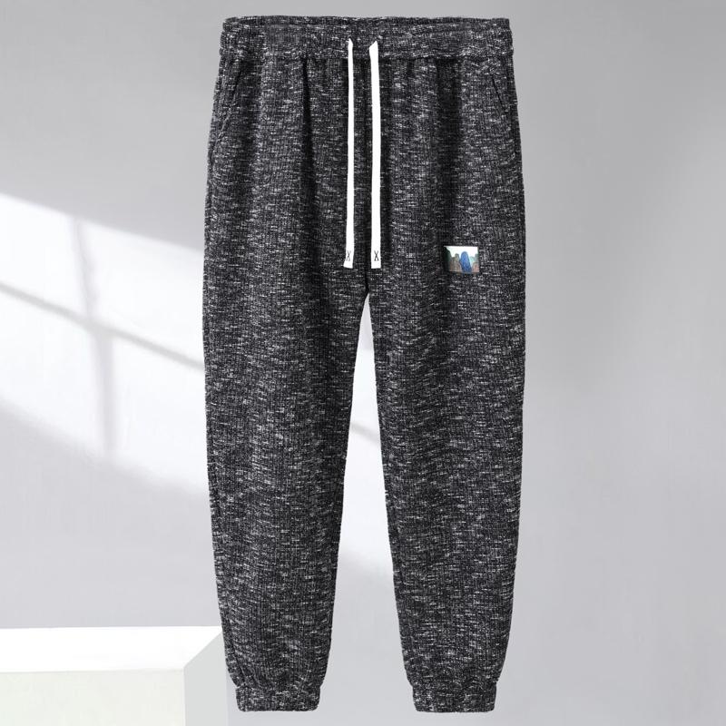 

Большие размеры 5XL-11XL Осенние брюки оверсайз для мужчин Повседневные длинные брюки на резинке 11XL,(150kg-165kg) чёрный