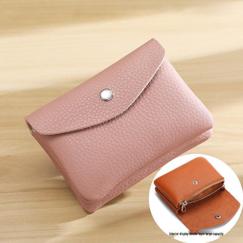 Women's Large Capacity Soft Leather Coin Purse Wallet with Multifunctional Card Holder for Small Accessories