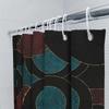 Luxury 3D Waterproof Bath Shower Curtain Fabric Decorative for Home Bathroom Decoration Waterproof Wall Covering Circle Pattern