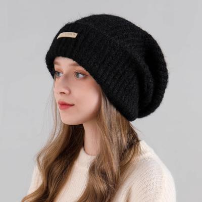 Winter Hat Women Fashion Wool Fur Warm Knitted Hat Kpop Style Soft Ear Protection Beanies Men Streetwear Cap