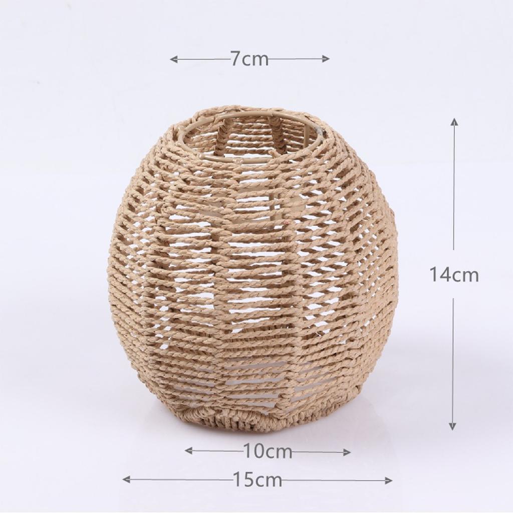 Imitation Rattan Gewebter Kunst-Lampenschirm Kunststoff-Rattan Kronleuchter-Lampenschirm B&B Hotel Restaurant Hängend High-End-Beleuchtung