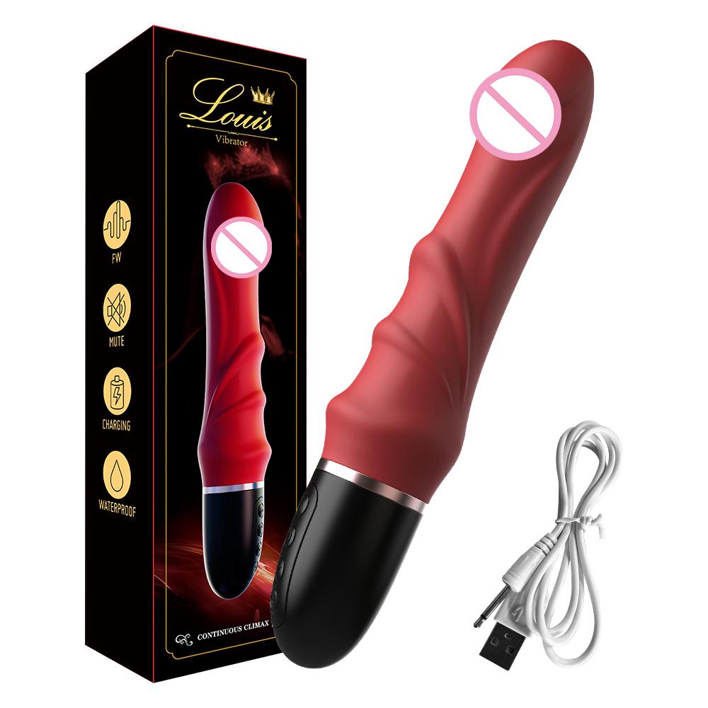 10 Modi Weicher Silikonvibrator Großer Dildo Massagegerät Weiblicher Masturbator für Paare G-Punkt Klitorisstimulator Sexspielzeug für Frauen