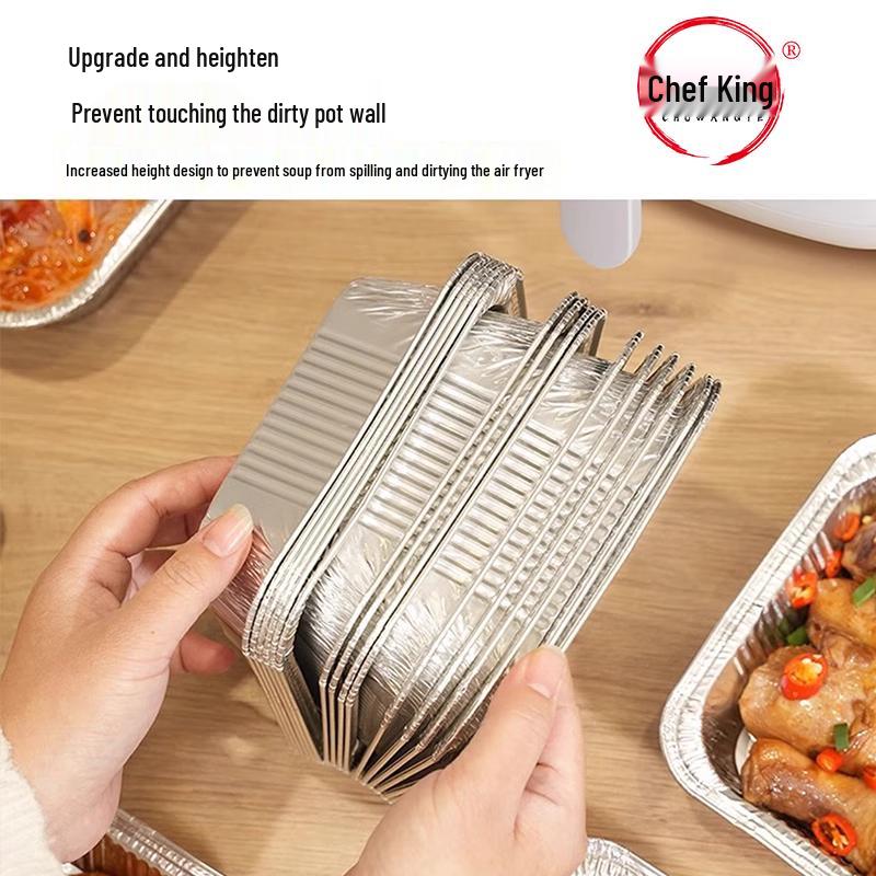 Disposable Square Aluminium Foil Pans for Air Fryer & Oven
