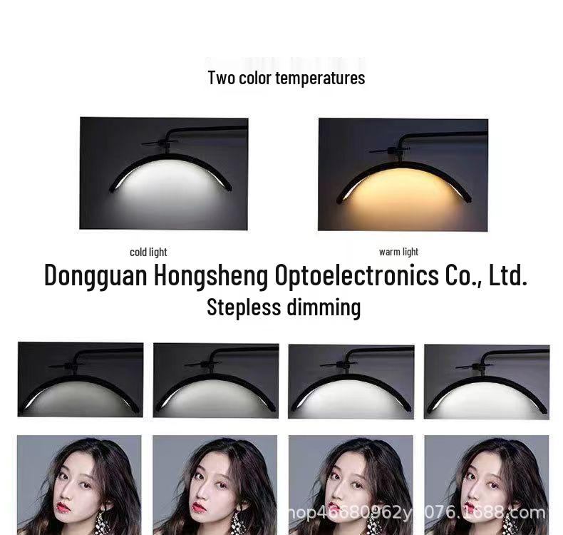 Diamond Half-Moon LED Floor Light for Eyelash Extensions, Beauty Salons, Manicures, and Eye Protection.
