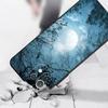 Niebo pełnia księżyca etui na telefon do Samsung Galaxy A72 S22 uwaga 20 Ultra 10 Plus 8 9 A32 A22 S20 S21 S22 5g A71 czarne matowe etui