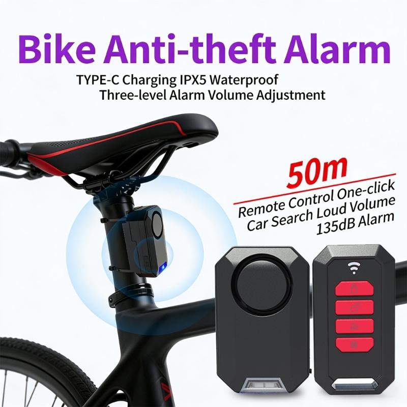 Advanced Anti Theft Security Alarm for Bicycles Motorcycles Electric Scooters with Wireless Remote Control