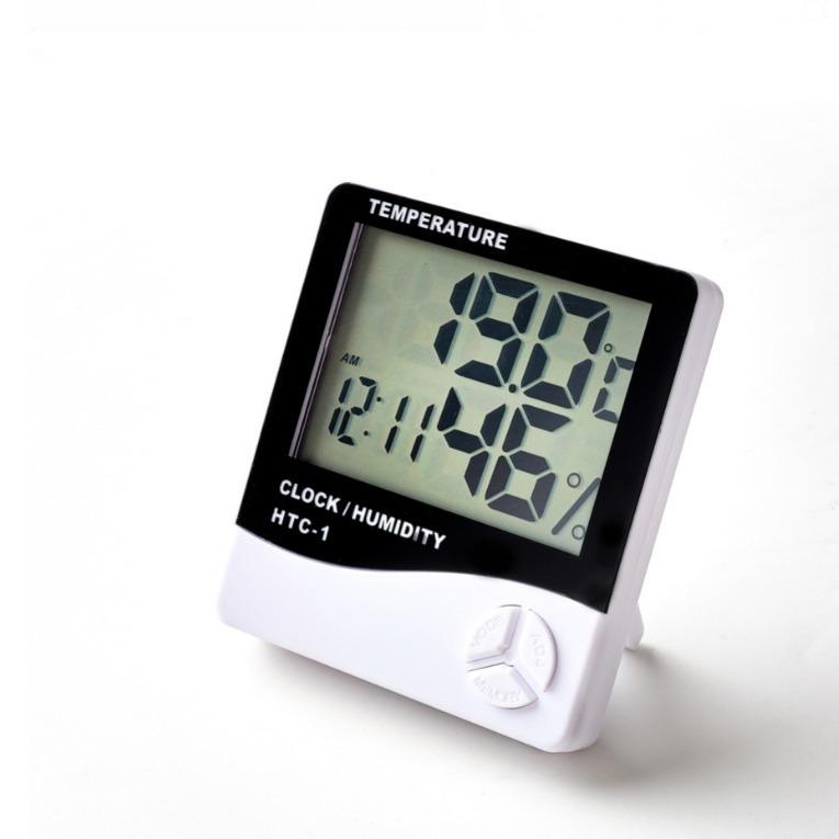 

Большой экран Домашний измеритель температуры и влажности Высокоточный комнатный электронный термометр Настольный будильник