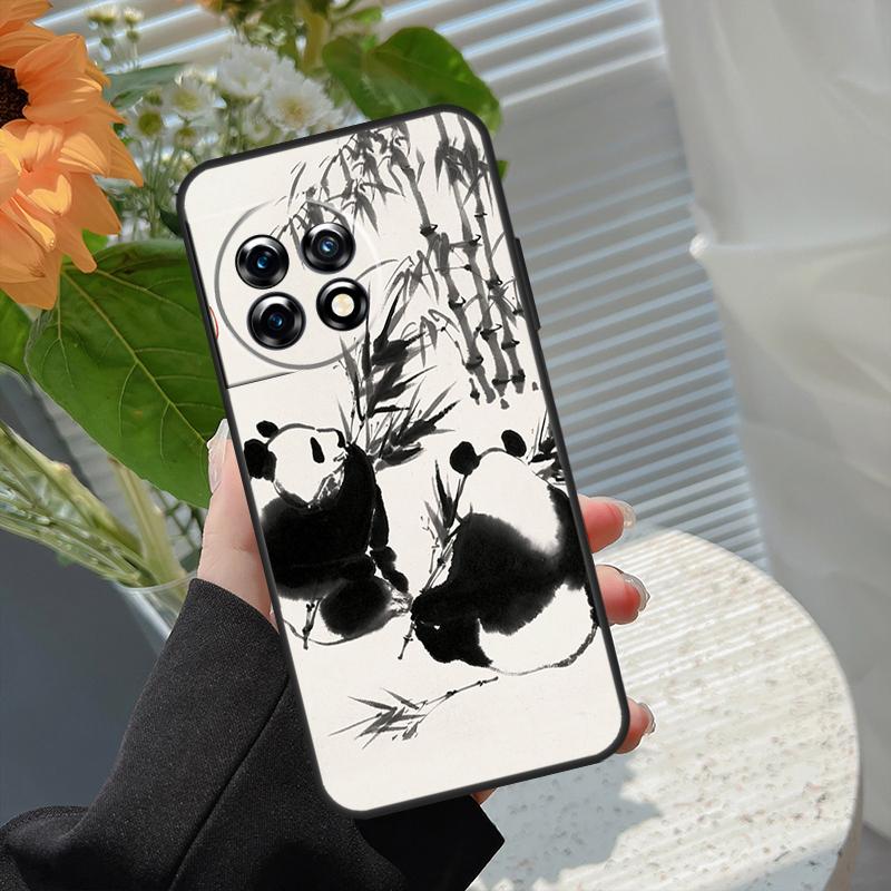 Chinese Bear Panda Case For OnePlus 15 15R 12 12R 13T 13R 13 11 10 10R 10T 8T Nord 5 CE 2 3 4 Lite N20 N30 Cover
