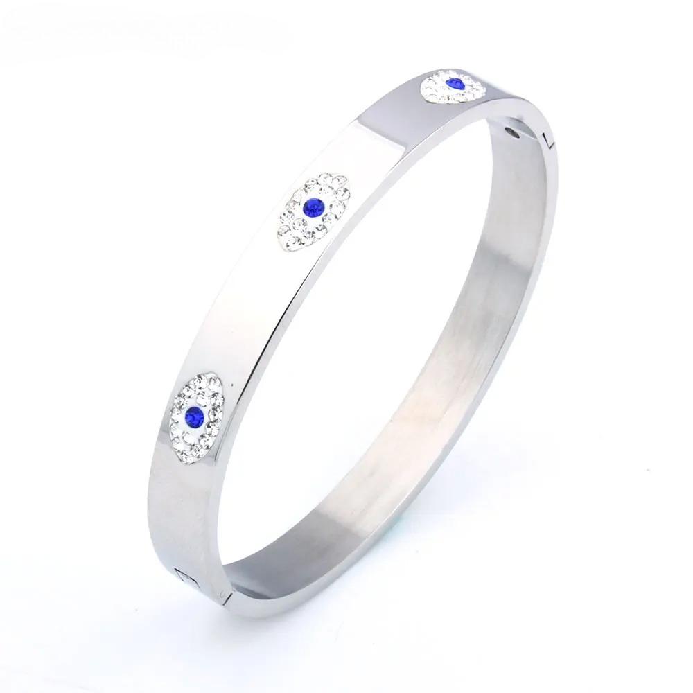 Women’s Stainless Steel Bracelets: Stylish Evil Eye Bracelets, Luxurious Crystal Bracelets, Indian-style Bracelets, Women’s Accessories