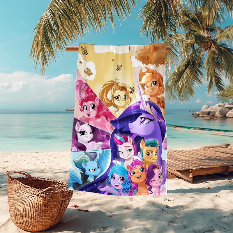 1Pc Rainbow Unicorn Fantasy Beach Towel Microfiber Beach Towel Thin Absorbent For Beach Swimming Yoga Bath Sports 0917117