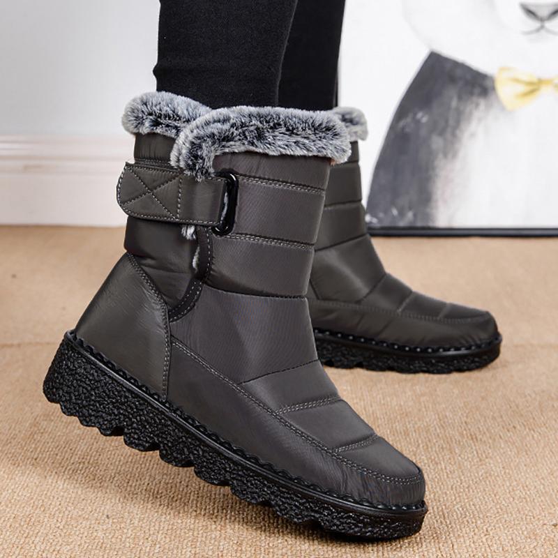 Fashion Boots Woman Snow Solid Shoes Women Platform Shoes Woman New Waterproof Mid High Boots Soft Botas Mujer Winter Girls Boots