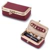 Exquisite Leather Jewelry Storage Bag Solid Color Jewelry Storage Box Cosmetic Bag  Woman Girls