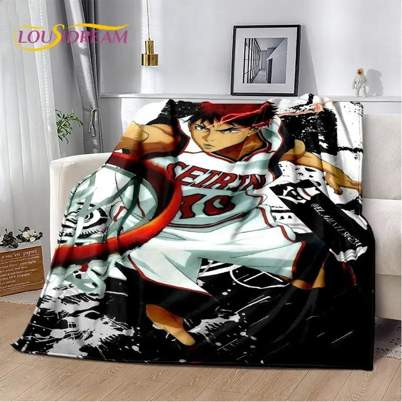 Kuroko'nun Basketbol Anime Karikatür Yumuşak Peluş Battaniye, Flanel Battaniye Oturma Odası Yatak Odası Yatak Kanepe Piknik Koyu için Battaniye