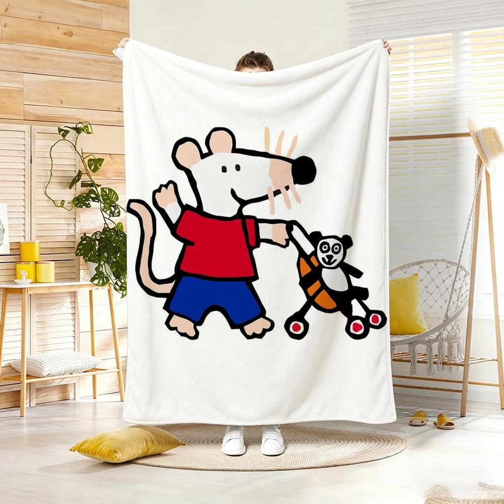 Cartoon M-MaisyS MuisS Plaid Zacht Warm Plaid voor Slaapkamer Woonkamer Bed Reizen Kamperen Picknick Cadeau