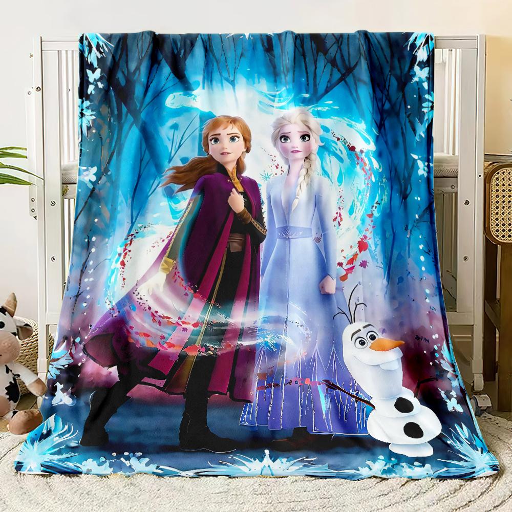 Cartoon Frozen soft Blankets blankets fluffy flannel thin Blanket Picnic Sofa Family Bedroom Children's Room custom blanket