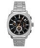 Machine Chronograph Stainless Steel Black Dial Quartz FS6095 Men's Watch