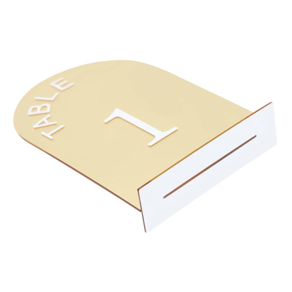 20PCS Gold Table Numbers Acrylic Party Table Numbers Wedding Table Numbers Sign 10*3*15cm