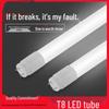 Ultra-bright T8 LED Tube Light Strip, Double-Ended, Flicker-Free, Eye Protection, Daylight for Home & Commercial Use.