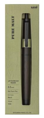 Mitsubishi Pencil Kugelschreiber Pure Malt Jetstream Dunkles Holz Geschenkverpackung Ölbasierter Stift, Innen, Einzeln, 0,5 mm, Braun, Schaft, Enthalten, SXNPM05.22
