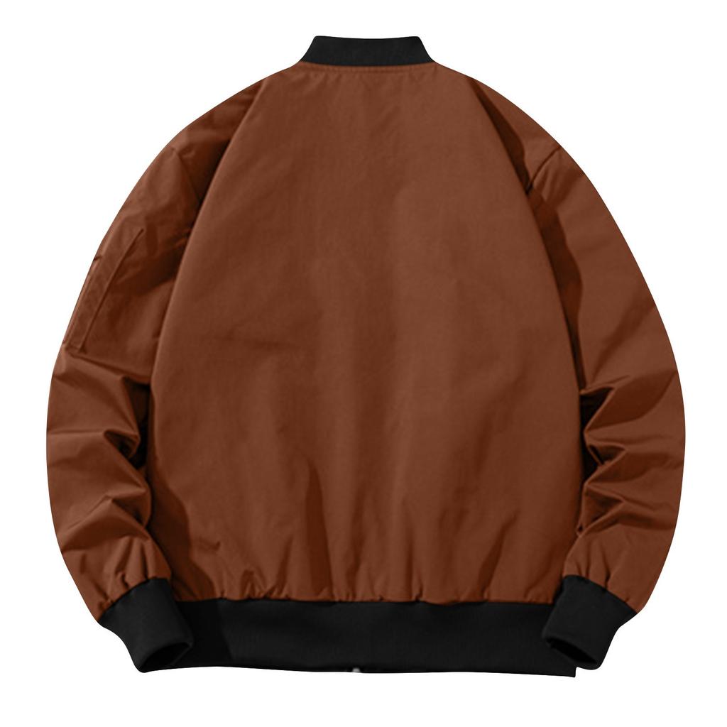 Pánská bunda na zip, ležérní retro bunda Cardigan s dlouhým rukávem