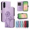 Skórzane Etui Na Samsung Galaxy A57 A37 A17 A07 A56 A36 A26 A16 A06 A55 A35 A25 A15 A05 Portfel z Klapką Stojak na Karty Okładka Książkowa Fundas
