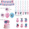 Pink Lilo Stitch Birthday Party Decorations Supplies Tableware Balloon Banner