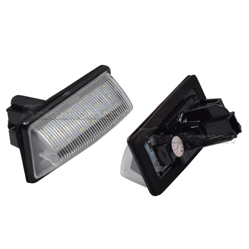 2x White Car LED License Number Plate Light Lamp For Nissan Altima Maxima Murano Pathfinder Rogue Quest Sentra Versa Note JX35