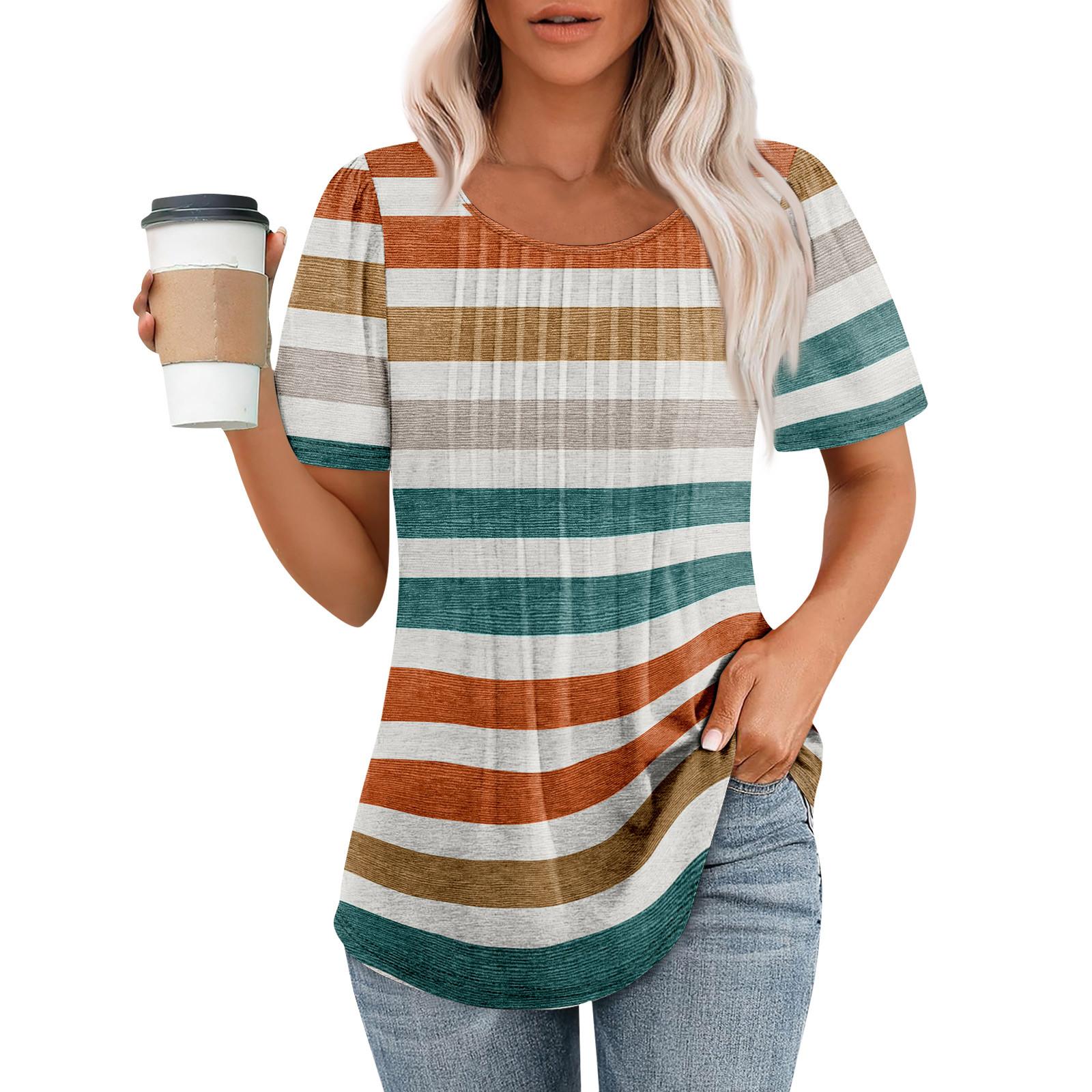 

Женская модная повседневная плиссированная футболка с круглым вырезом и бантом, с короткими рукавами XXXL