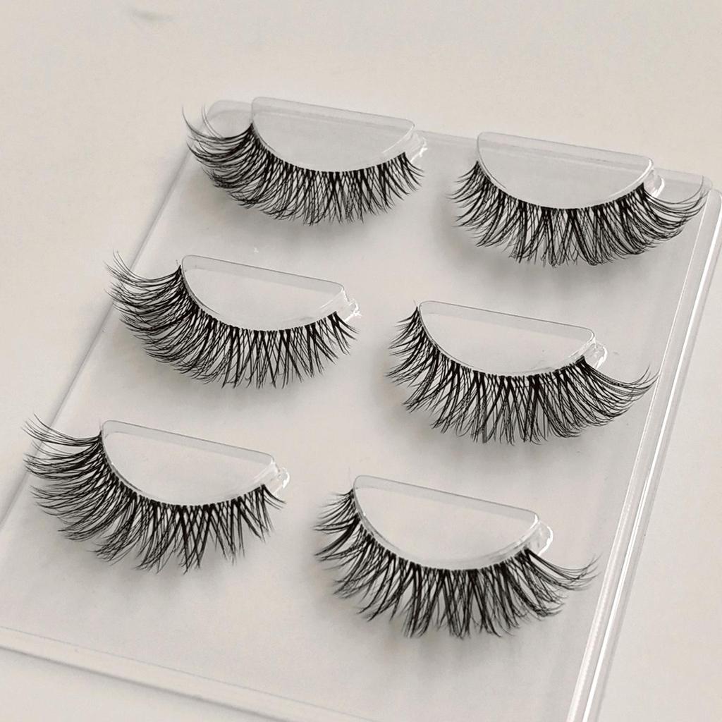 Transparent Band European & American Style 3D Synthetic Fiber False Eyelashes - Dense, Soft, Fine, C Series