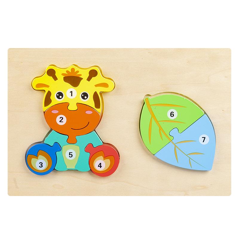 Toddler Montessori Puzzle: Animal Food Chain & Number Recognition Game.