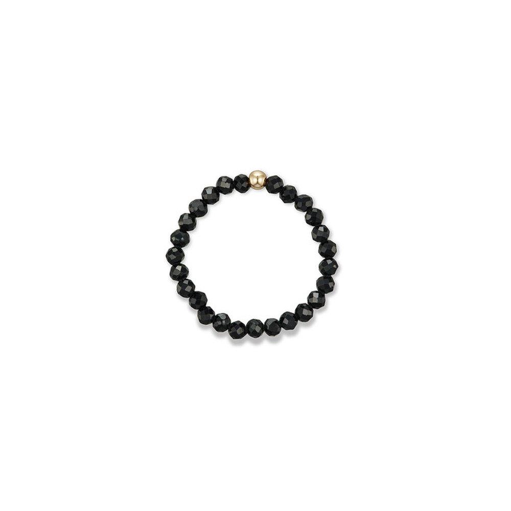 14K Black Spinel Gold Ball Ring (14K Gold) Lfr05 Free