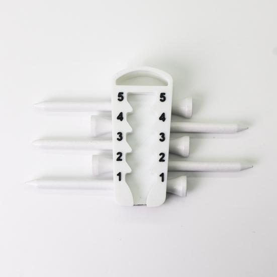 Golf Tee Height Adjuster 5 Settings Precision Tee Elevator Height Setter Consistent Multi-functional Tee Holder with 5 Tees