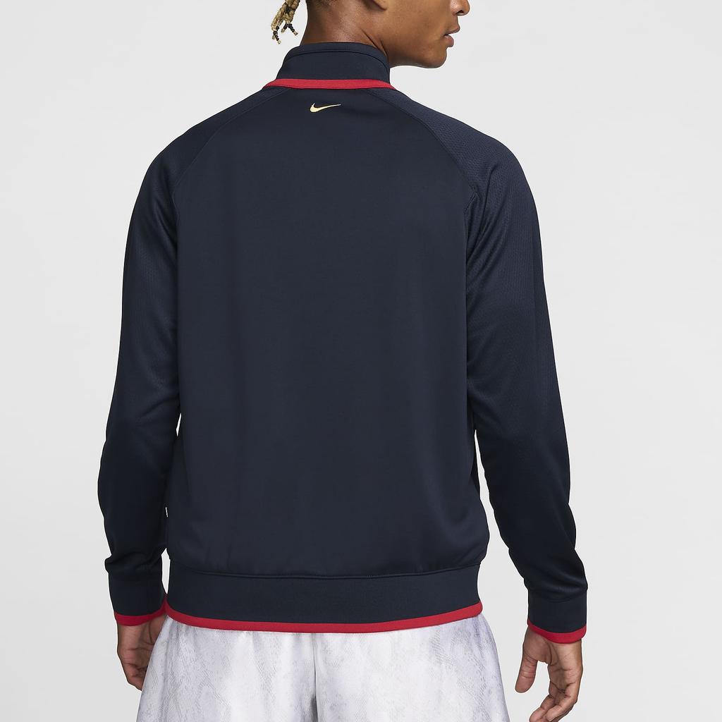 Nike SS24 Kobe Series Fashion Logo Stand Collar Zip Long Sleeve Jacket Men Jacket Red Black FZ0937-475