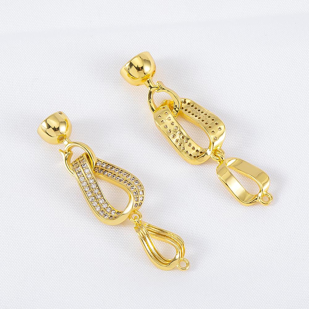 

1Piece Copper Twist Universal Clasps For DIY Geometric Handmade Necklace End Clasps Cord Connectors Jewelry Findings Accessories 1piece