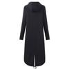 Women Fashion Hooded Jacket Long Sleeve Long Solid Coat With Pocket