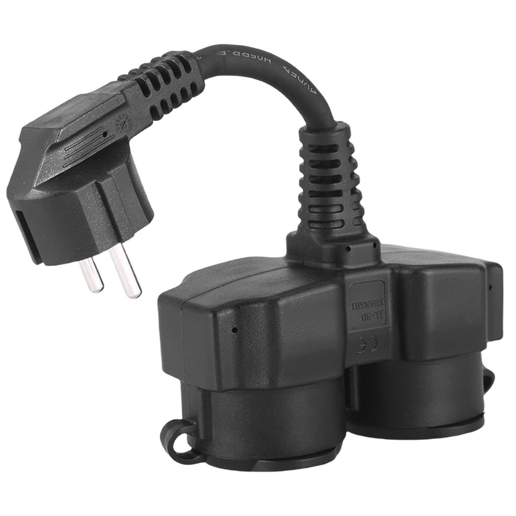 Heavy Duty Double Socket Extension Cable Fireproof Cord Outdoor Power Outlet Plastic for Outdoor & Damp Environments