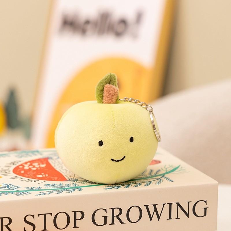 Bananas Fruit Cute Peaches Pears Plush Keychains For Decoration Backpack