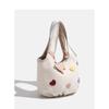 Korean Niche Canvas Bag Women'S Summer Trendy Casual Tote Bag Sweet Girl Peach Heart Armpit Bag