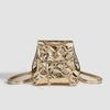 2025 summer new niche high-end color silver backpack diamond chain bucket bag mini small backpack