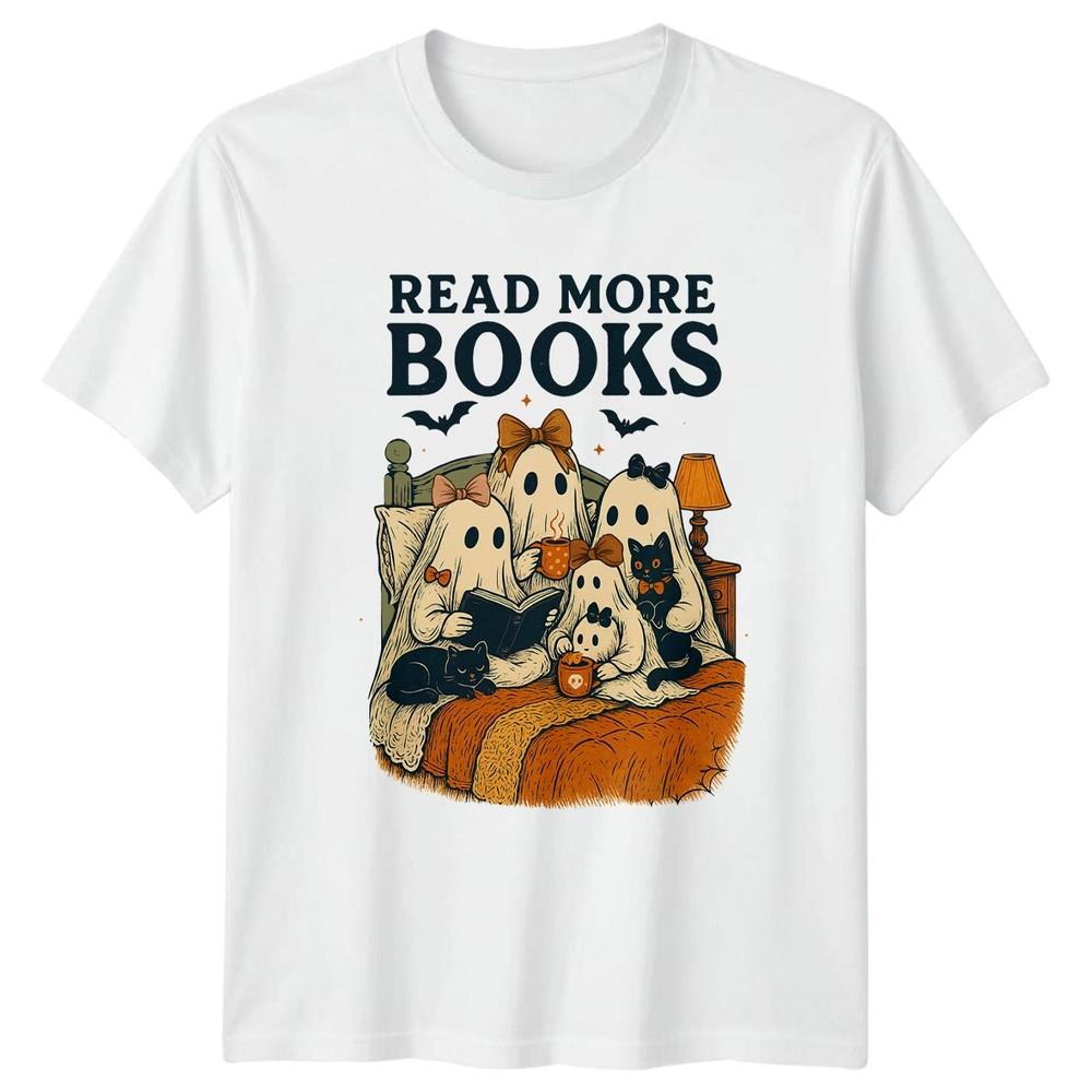 Read More Books Reading Halloween Ghosts Unisexs Unisexs Graphic Tee S
