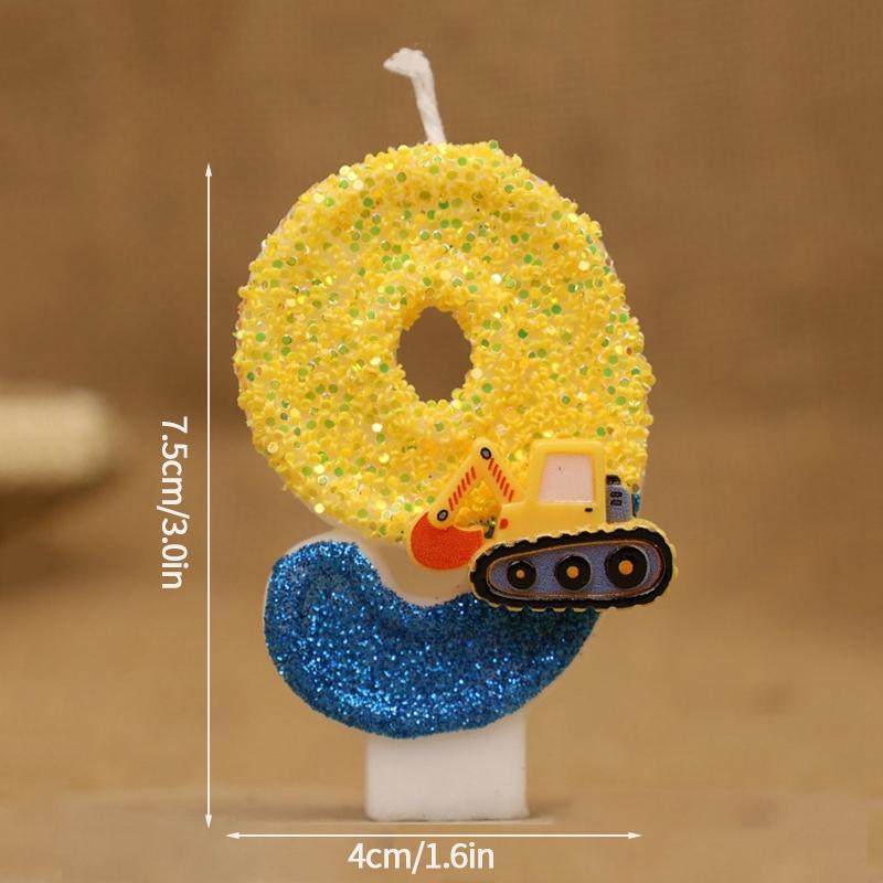 Snowflake Decor Number Candles Birthday Number Candles 0-9 Digital Cake Topper Birthday Christmas Party Decor Baby Shower